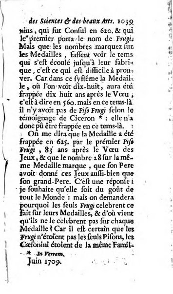 Mémoires pour l'histoire des sciences & des beaux-arts recüeillies par l'ordre de Son Altesse Serenissime Monseigneur Prince souverain de Dombes