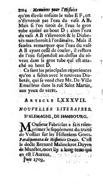 Mémoires pour l'histoire des sciences & des beaux-arts recüeillies par l'ordre de Son Altesse Serenissime Monseigneur Prince souverain de Dombes