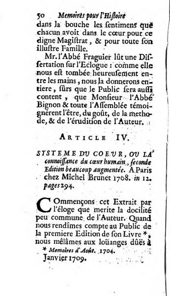 Mémoires pour l'histoire des sciences & des beaux-arts recüeillies par l'ordre de Son Altesse Serenissime Monseigneur Prince souverain de Dombes