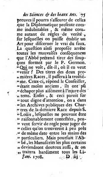 Mémoires pour l'histoire des sciences & des beaux-arts recüeillies par l'ordre de Son Altesse Serenissime Monseigneur Prince souverain de Dombes