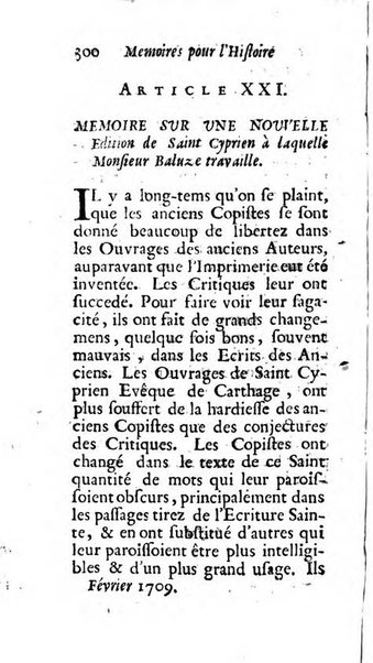 Mémoires pour l'histoire des sciences & des beaux-arts recüeillies par l'ordre de Son Altesse Serenissime Monseigneur Prince souverain de Dombes