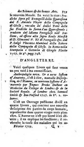 Mémoires pour l'histoire des sciences & des beaux-arts recüeillies par l'ordre de Son Altesse Serenissime Monseigneur Prince souverain de Dombes