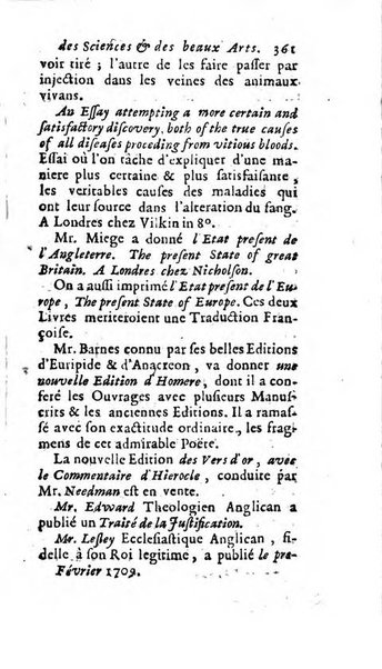 Mémoires pour l'histoire des sciences & des beaux-arts recüeillies par l'ordre de Son Altesse Serenissime Monseigneur Prince souverain de Dombes