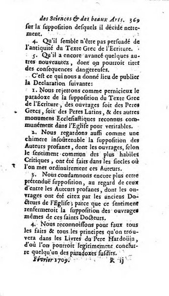 Mémoires pour l'histoire des sciences & des beaux-arts recüeillies par l'ordre de Son Altesse Serenissime Monseigneur Prince souverain de Dombes