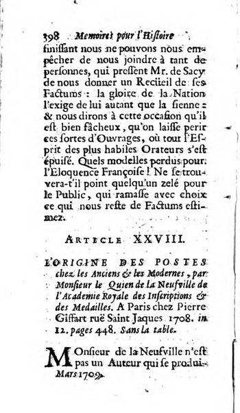 Mémoires pour l'histoire des sciences & des beaux-arts recüeillies par l'ordre de Son Altesse Serenissime Monseigneur Prince souverain de Dombes