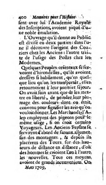 Mémoires pour l'histoire des sciences & des beaux-arts recüeillies par l'ordre de Son Altesse Serenissime Monseigneur Prince souverain de Dombes