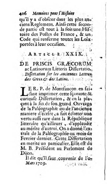 Mémoires pour l'histoire des sciences & des beaux-arts recüeillies par l'ordre de Son Altesse Serenissime Monseigneur Prince souverain de Dombes