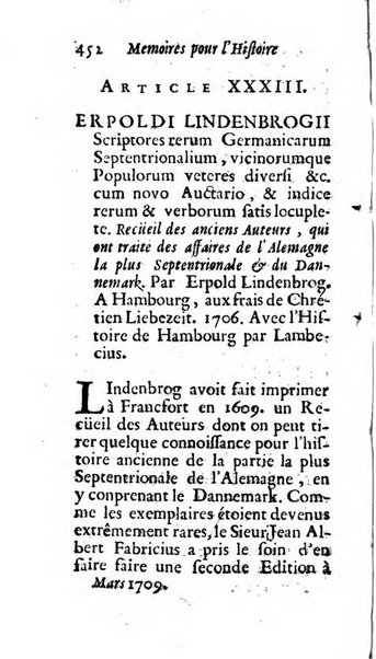 Mémoires pour l'histoire des sciences & des beaux-arts recüeillies par l'ordre de Son Altesse Serenissime Monseigneur Prince souverain de Dombes