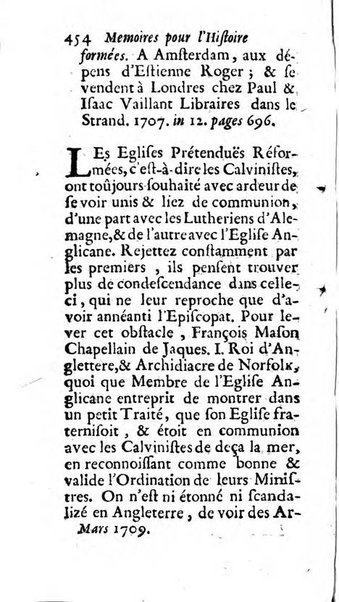 Mémoires pour l'histoire des sciences & des beaux-arts recüeillies par l'ordre de Son Altesse Serenissime Monseigneur Prince souverain de Dombes