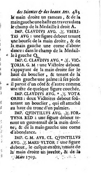 Mémoires pour l'histoire des sciences & des beaux-arts recüeillies par l'ordre de Son Altesse Serenissime Monseigneur Prince souverain de Dombes