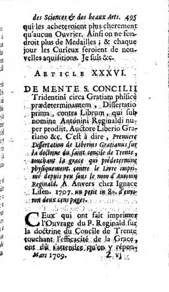 Mémoires pour l'histoire des sciences & des beaux-arts recüeillies par l'ordre de Son Altesse Serenissime Monseigneur Prince souverain de Dombes