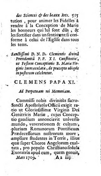 Mémoires pour l'histoire des sciences & des beaux-arts recüeillies par l'ordre de Son Altesse Serenissime Monseigneur Prince souverain de Dombes