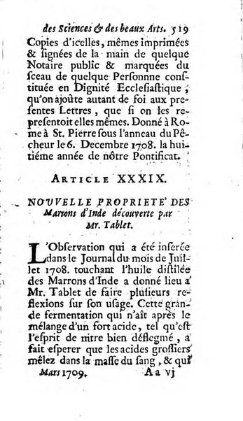 Mémoires pour l'histoire des sciences & des beaux-arts recüeillies par l'ordre de Son Altesse Serenissime Monseigneur Prince souverain de Dombes