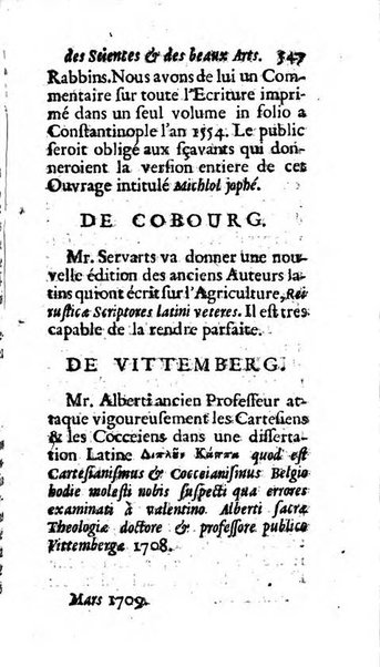 Mémoires pour l'histoire des sciences & des beaux-arts recüeillies par l'ordre de Son Altesse Serenissime Monseigneur Prince souverain de Dombes