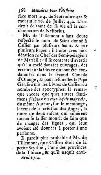 Mémoires pour l'histoire des sciences & des beaux-arts recüeillies par l'ordre de Son Altesse Serenissime Monseigneur Prince souverain de Dombes