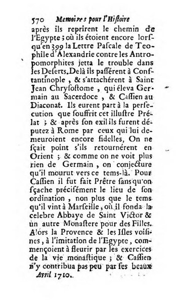 Mémoires pour l'histoire des sciences & des beaux-arts recüeillies par l'ordre de Son Altesse Serenissime Monseigneur Prince souverain de Dombes