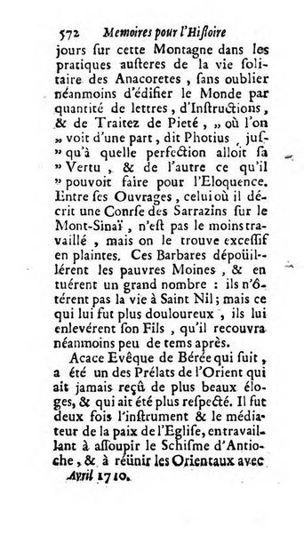 Mémoires pour l'histoire des sciences & des beaux-arts recüeillies par l'ordre de Son Altesse Serenissime Monseigneur Prince souverain de Dombes