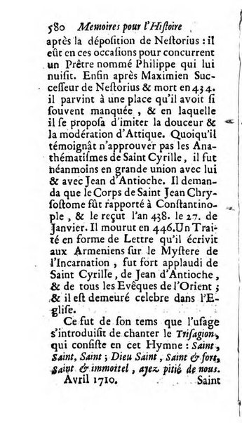 Mémoires pour l'histoire des sciences & des beaux-arts recüeillies par l'ordre de Son Altesse Serenissime Monseigneur Prince souverain de Dombes