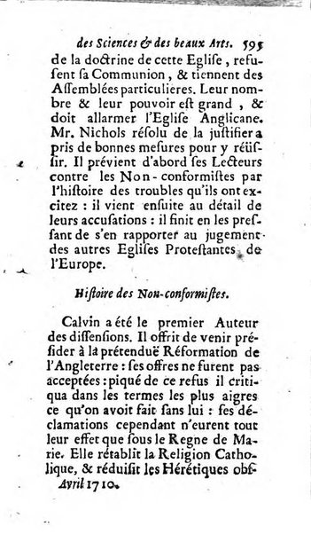 Mémoires pour l'histoire des sciences & des beaux-arts recüeillies par l'ordre de Son Altesse Serenissime Monseigneur Prince souverain de Dombes