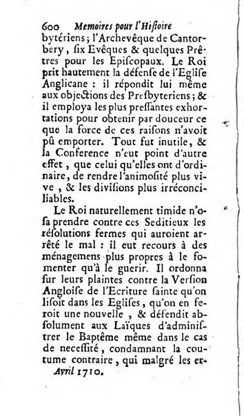 Mémoires pour l'histoire des sciences & des beaux-arts recüeillies par l'ordre de Son Altesse Serenissime Monseigneur Prince souverain de Dombes