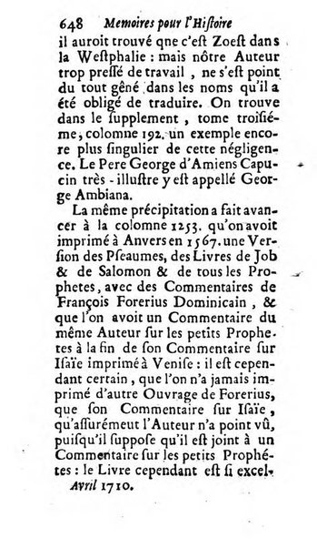 Mémoires pour l'histoire des sciences & des beaux-arts recüeillies par l'ordre de Son Altesse Serenissime Monseigneur Prince souverain de Dombes