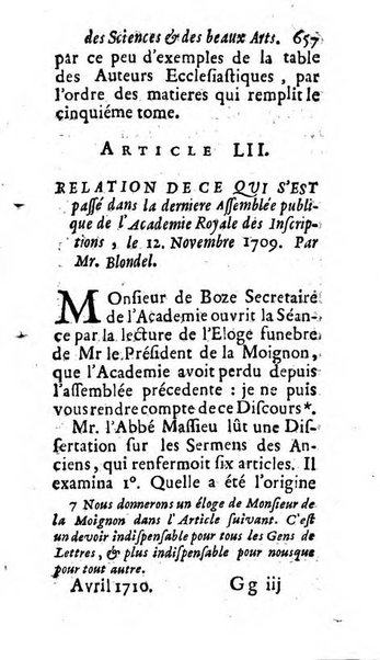 Mémoires pour l'histoire des sciences & des beaux-arts recüeillies par l'ordre de Son Altesse Serenissime Monseigneur Prince souverain de Dombes