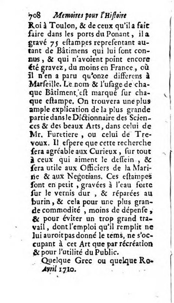 Mémoires pour l'histoire des sciences & des beaux-arts recüeillies par l'ordre de Son Altesse Serenissime Monseigneur Prince souverain de Dombes