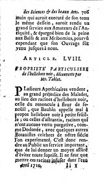 Mémoires pour l'histoire des sciences & des beaux-arts recüeillies par l'ordre de Son Altesse Serenissime Monseigneur Prince souverain de Dombes