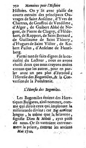 Mémoires pour l'histoire des sciences & des beaux-arts recüeillies par l'ordre de Son Altesse Serenissime Monseigneur Prince souverain de Dombes