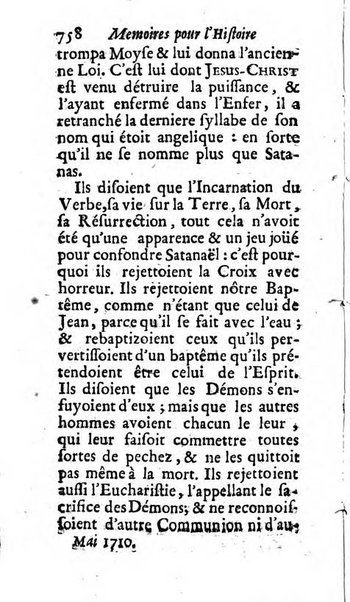 Mémoires pour l'histoire des sciences & des beaux-arts recüeillies par l'ordre de Son Altesse Serenissime Monseigneur Prince souverain de Dombes