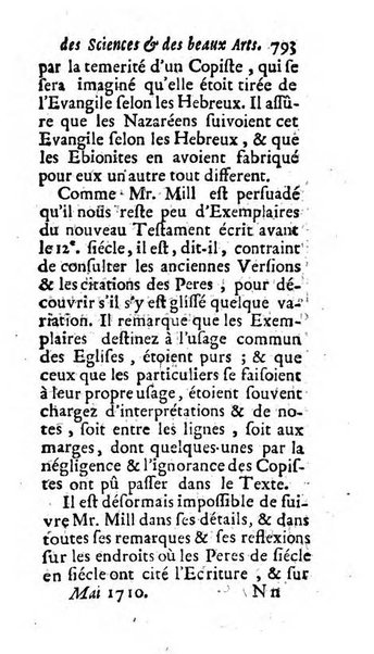 Mémoires pour l'histoire des sciences & des beaux-arts recüeillies par l'ordre de Son Altesse Serenissime Monseigneur Prince souverain de Dombes