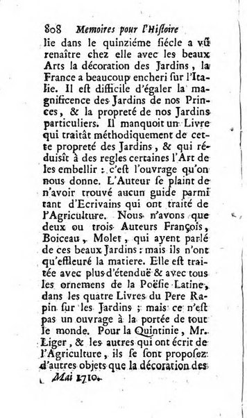 Mémoires pour l'histoire des sciences & des beaux-arts recüeillies par l'ordre de Son Altesse Serenissime Monseigneur Prince souverain de Dombes