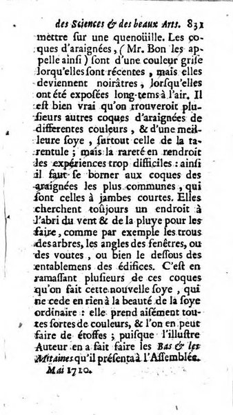 Mémoires pour l'histoire des sciences & des beaux-arts recüeillies par l'ordre de Son Altesse Serenissime Monseigneur Prince souverain de Dombes