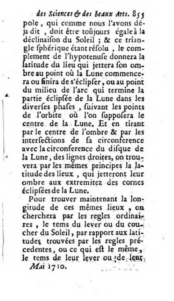 Mémoires pour l'histoire des sciences & des beaux-arts recüeillies par l'ordre de Son Altesse Serenissime Monseigneur Prince souverain de Dombes