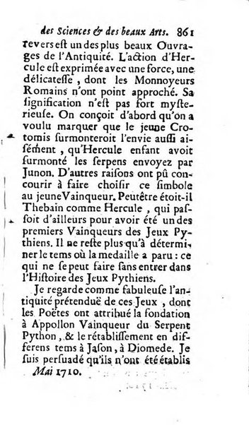 Mémoires pour l'histoire des sciences & des beaux-arts recüeillies par l'ordre de Son Altesse Serenissime Monseigneur Prince souverain de Dombes