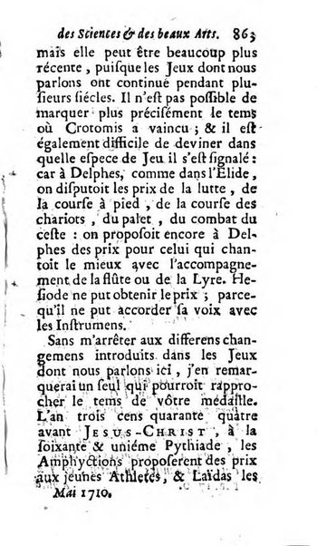 Mémoires pour l'histoire des sciences & des beaux-arts recüeillies par l'ordre de Son Altesse Serenissime Monseigneur Prince souverain de Dombes