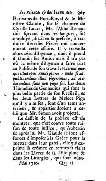 Mémoires pour l'histoire des sciences & des beaux-arts recüeillies par l'ordre de Son Altesse Serenissime Monseigneur Prince souverain de Dombes