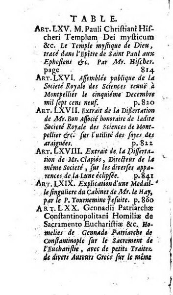 Mémoires pour l'histoire des sciences & des beaux-arts recüeillies par l'ordre de Son Altesse Serenissime Monseigneur Prince souverain de Dombes