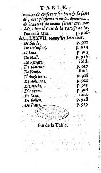 Mémoires pour l'histoire des sciences & des beaux-arts recüeillies par l'ordre de Son Altesse Serenissime Monseigneur Prince souverain de Dombes