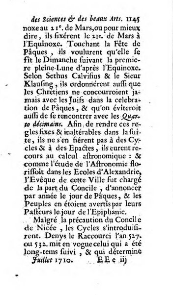 Mémoires pour l'histoire des sciences & des beaux-arts recüeillies par l'ordre de Son Altesse Serenissime Monseigneur Prince souverain de Dombes