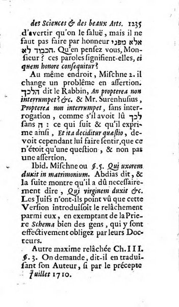 Mémoires pour l'histoire des sciences & des beaux-arts recüeillies par l'ordre de Son Altesse Serenissime Monseigneur Prince souverain de Dombes