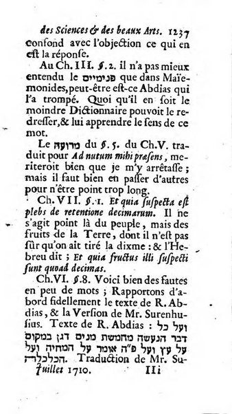 Mémoires pour l'histoire des sciences & des beaux-arts recüeillies par l'ordre de Son Altesse Serenissime Monseigneur Prince souverain de Dombes