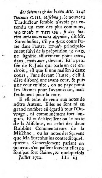 Mémoires pour l'histoire des sciences & des beaux-arts recüeillies par l'ordre de Son Altesse Serenissime Monseigneur Prince souverain de Dombes