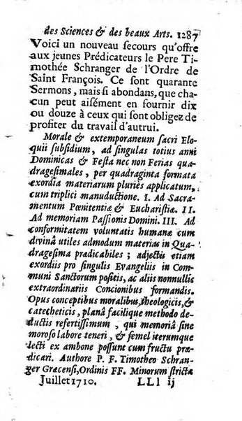 Mémoires pour l'histoire des sciences & des beaux-arts recüeillies par l'ordre de Son Altesse Serenissime Monseigneur Prince souverain de Dombes