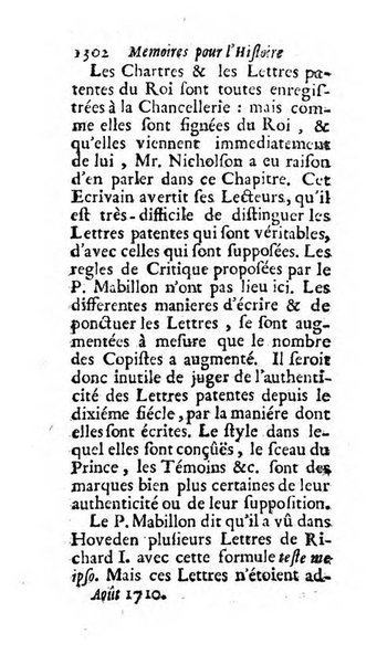 Mémoires pour l'histoire des sciences & des beaux-arts recüeillies par l'ordre de Son Altesse Serenissime Monseigneur Prince souverain de Dombes