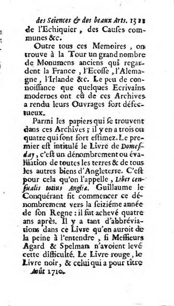 Mémoires pour l'histoire des sciences & des beaux-arts recüeillies par l'ordre de Son Altesse Serenissime Monseigneur Prince souverain de Dombes