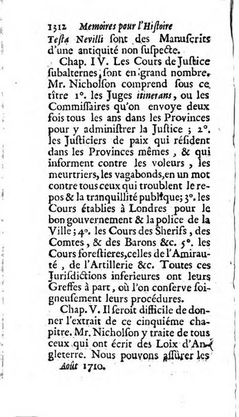 Mémoires pour l'histoire des sciences & des beaux-arts recüeillies par l'ordre de Son Altesse Serenissime Monseigneur Prince souverain de Dombes