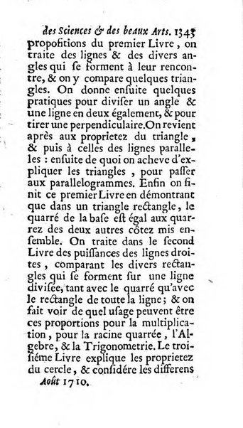 Mémoires pour l'histoire des sciences & des beaux-arts recüeillies par l'ordre de Son Altesse Serenissime Monseigneur Prince souverain de Dombes