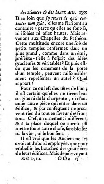 Mémoires pour l'histoire des sciences & des beaux-arts recüeillies par l'ordre de Son Altesse Serenissime Monseigneur Prince souverain de Dombes