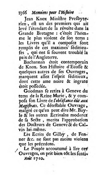 Mémoires pour l'histoire des sciences & des beaux-arts recüeillies par l'ordre de Son Altesse Serenissime Monseigneur Prince souverain de Dombes